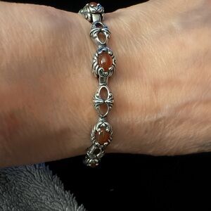 💕Carolyn Pollack Carnelian Sterling Silver Bracelet